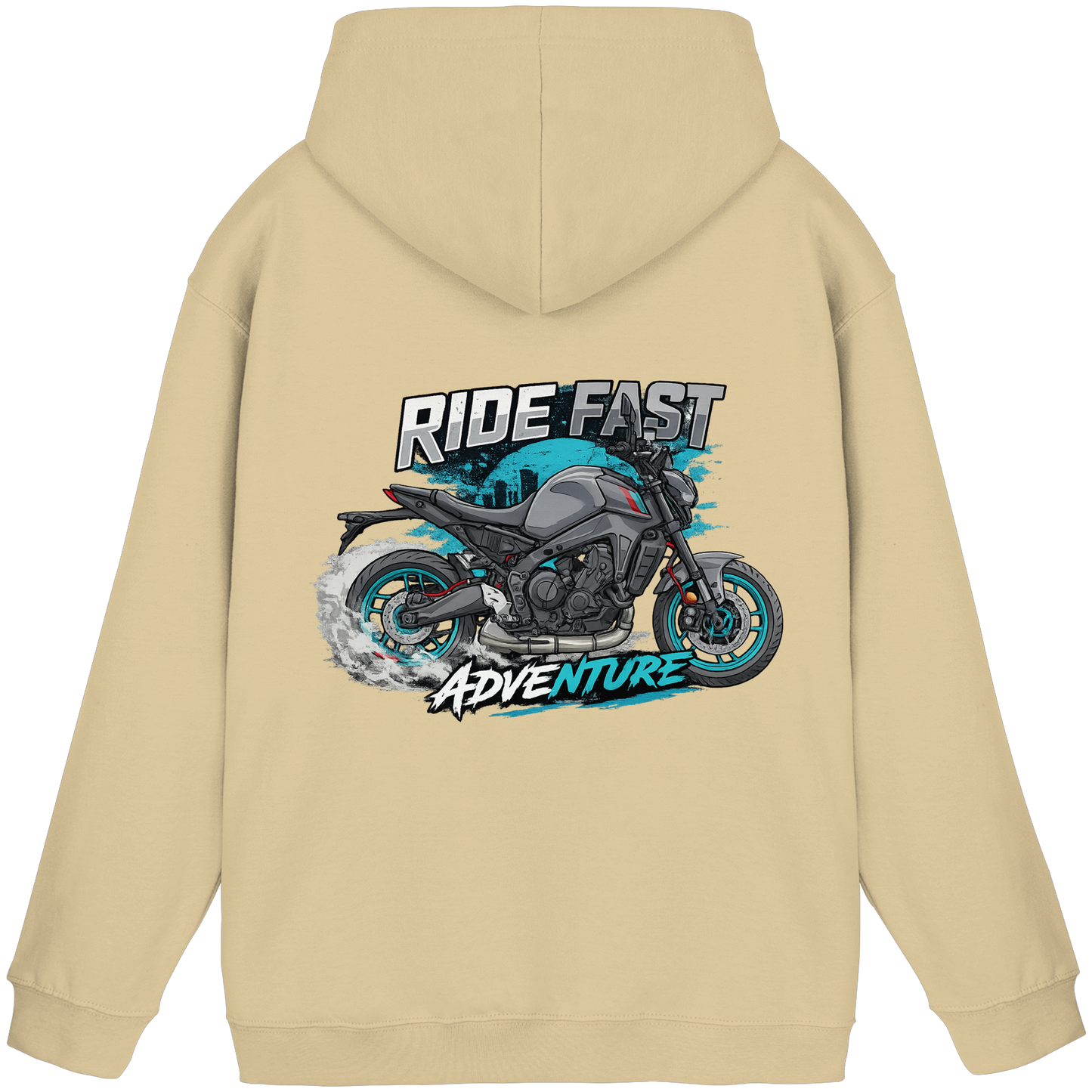 Biker Hoodie – Blue Torque | Ride Fast Kollektion