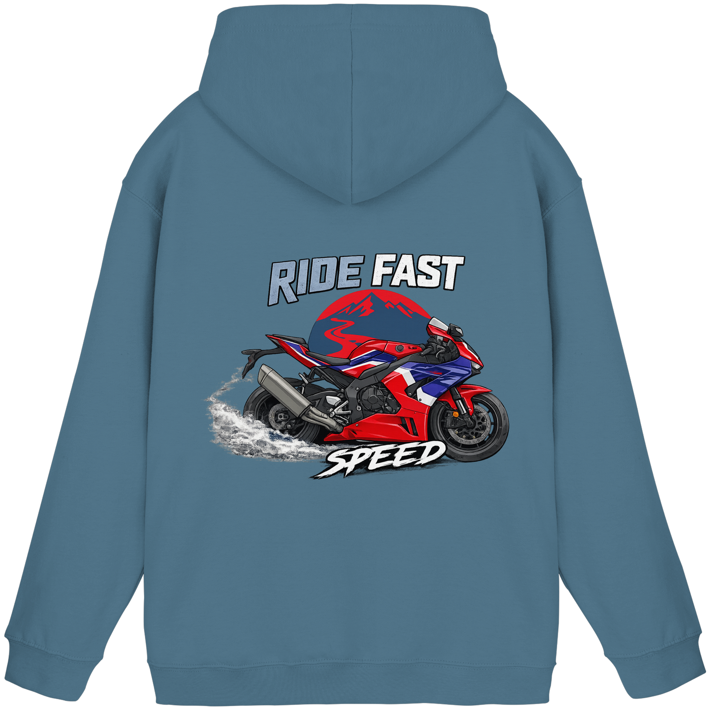 Biker Hoodie - Red Flash | Ride Fast Kollektion