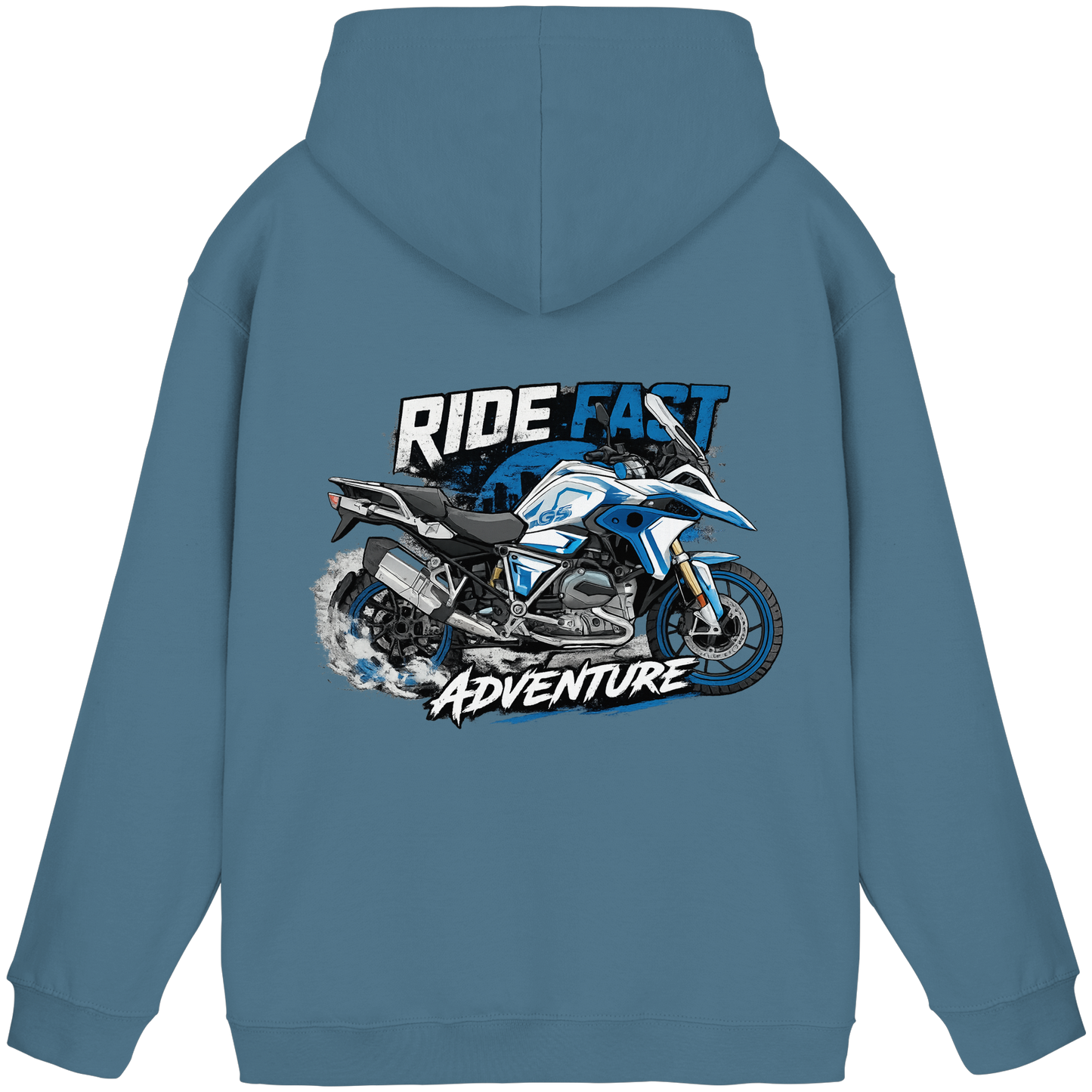 Biker Hoodie - Blue Speed | Ride Fast Kollektion