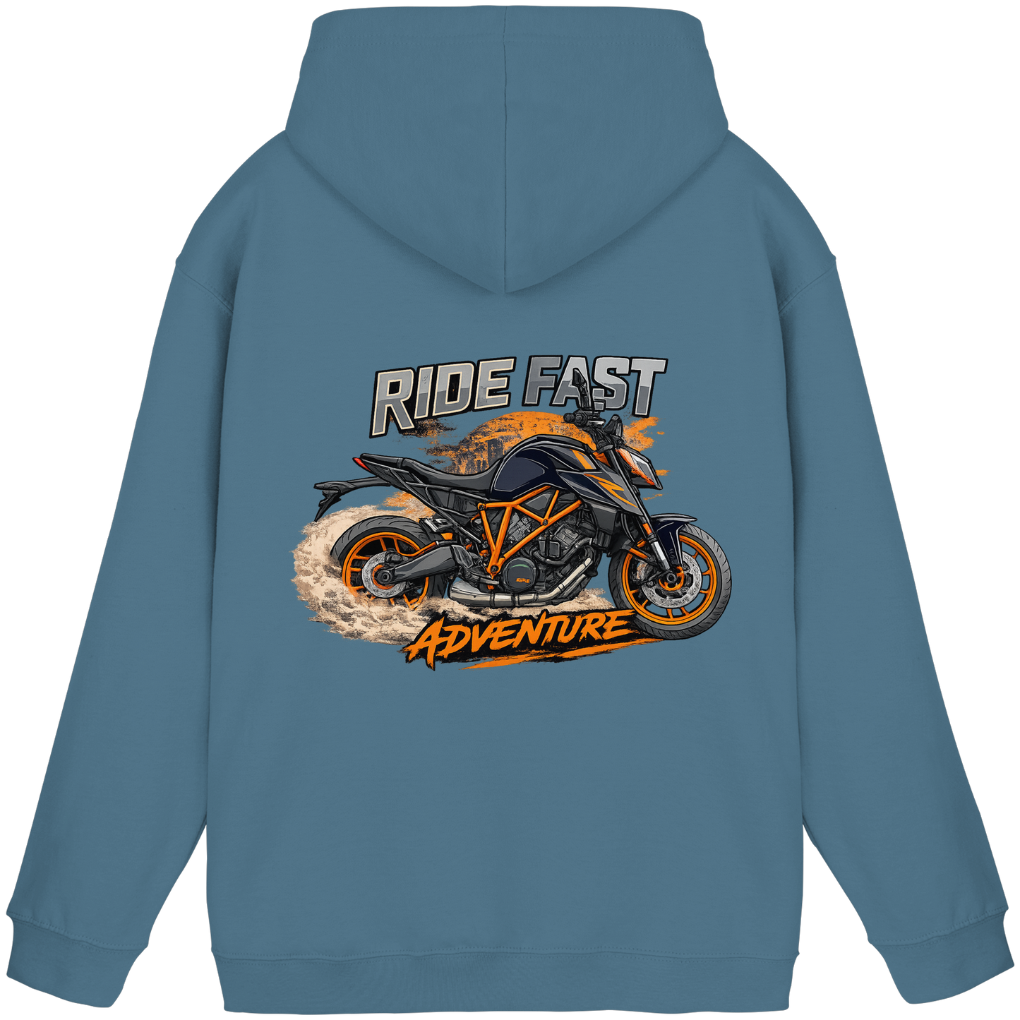 Biker Hoodie – Orange Rush | Ride Fast Kollektion