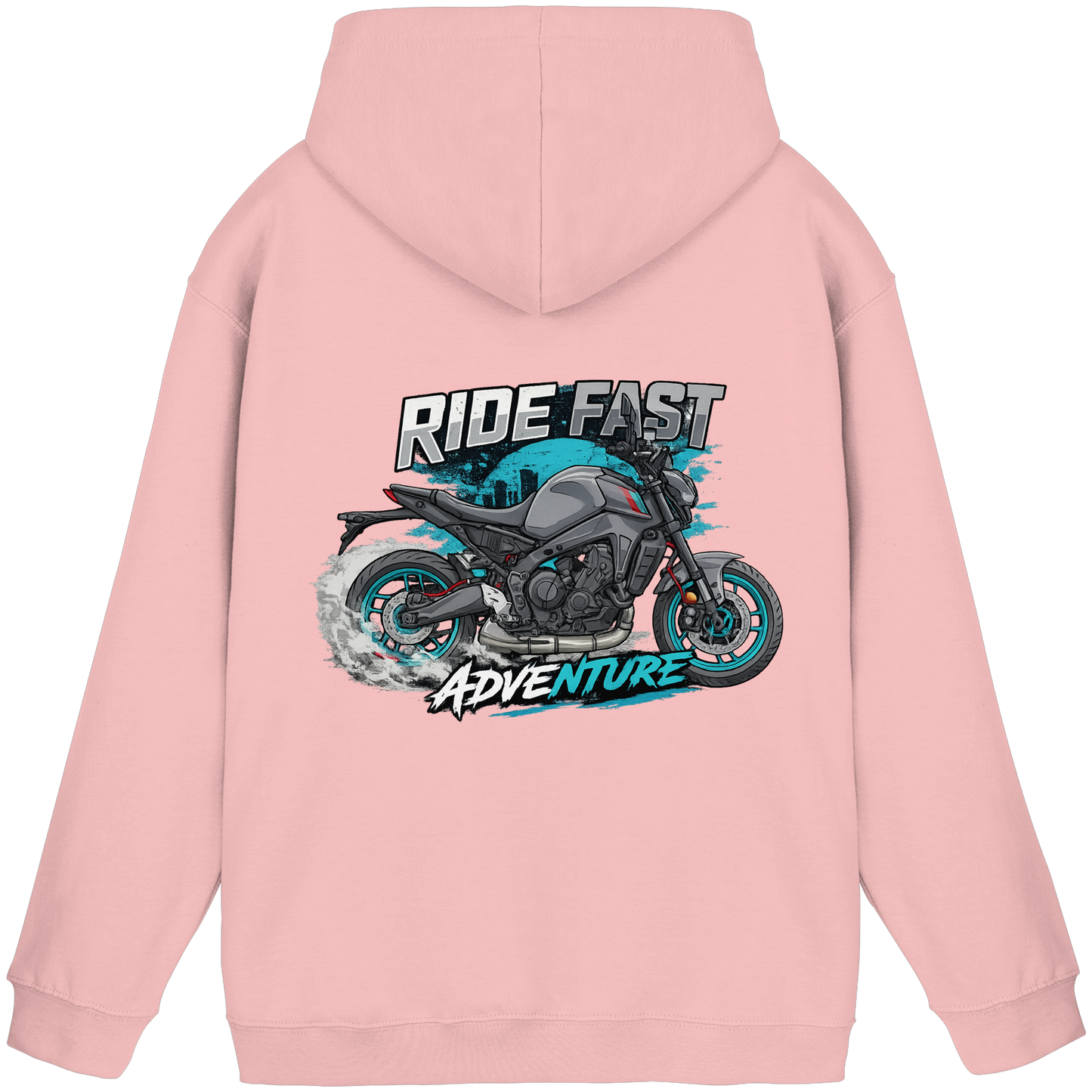 Biker Hoodie – Blue Torque | Ride Fast Kollektion