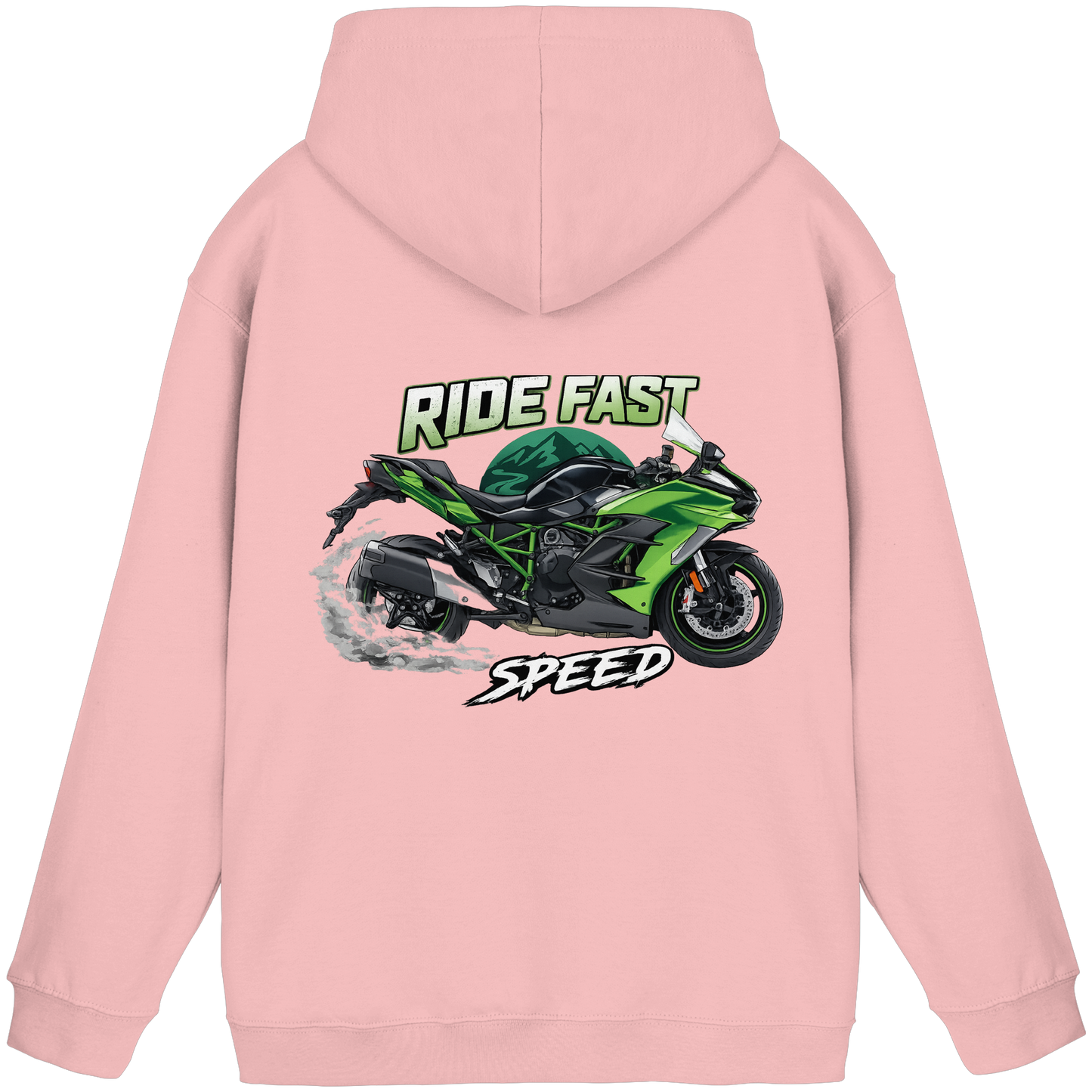 Biker Hoodie – Green Fury | Ride Fast Kollektion