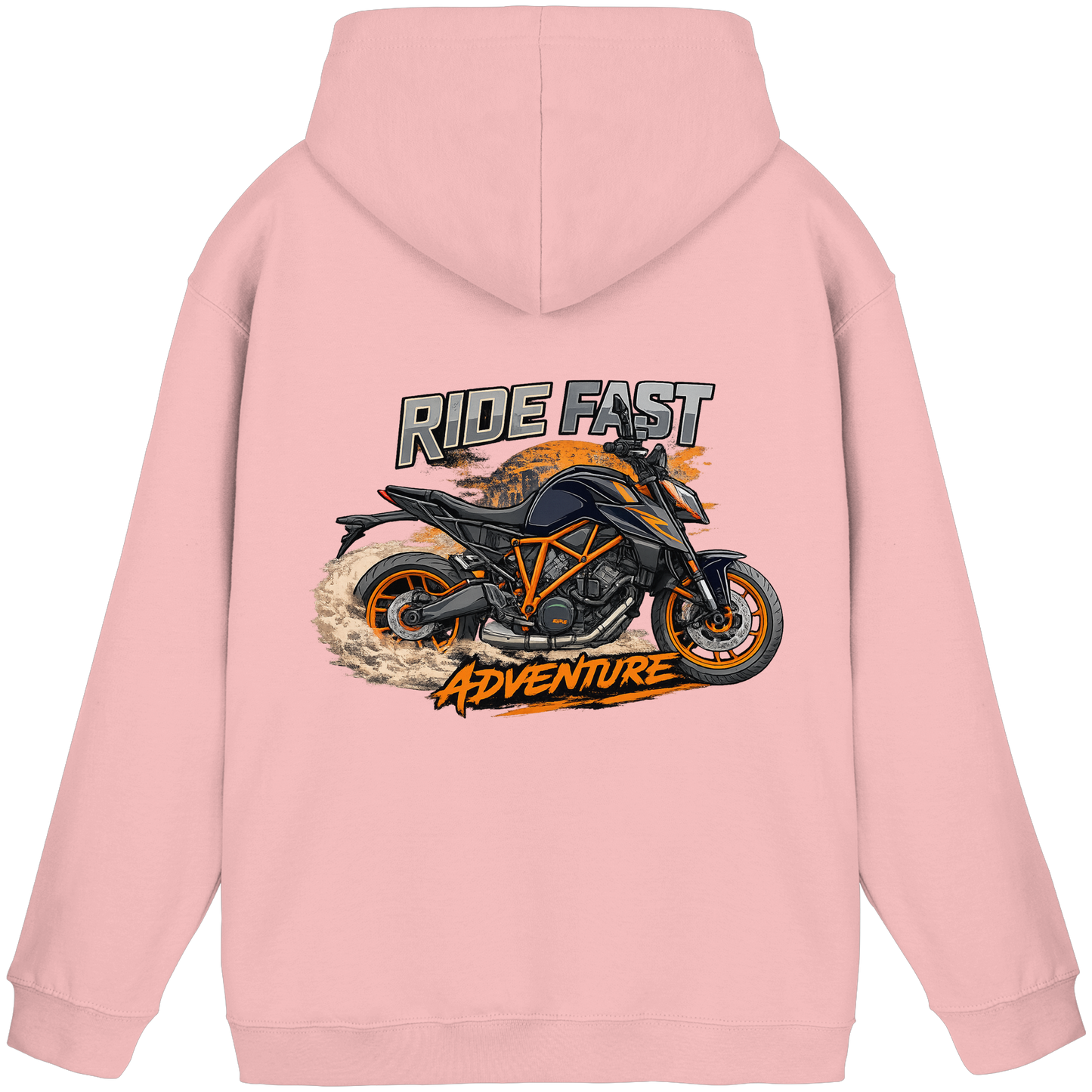 Biker Hoodie – Orange Rush | Ride Fast Kollektion