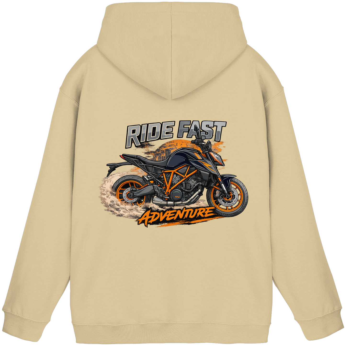 Biker Hoodie – Orange Rush | Ride Fast Kollektion