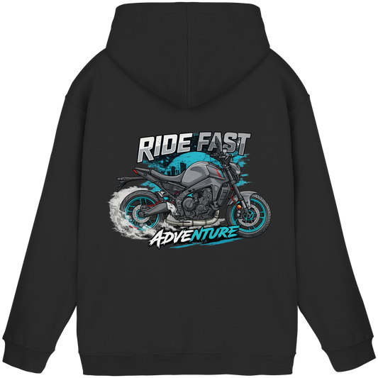 Biker Hoodie – Blue Torque | Ride Fast Collection