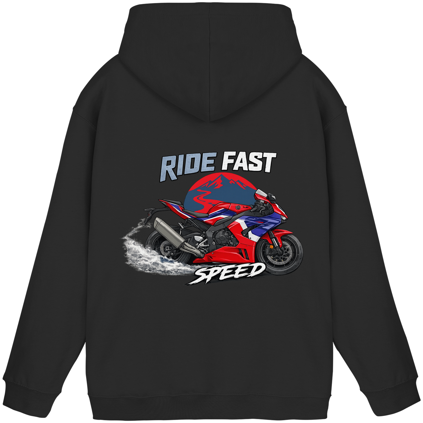 Biker Hoodie - Red Flash | Ride Fast Kollektion