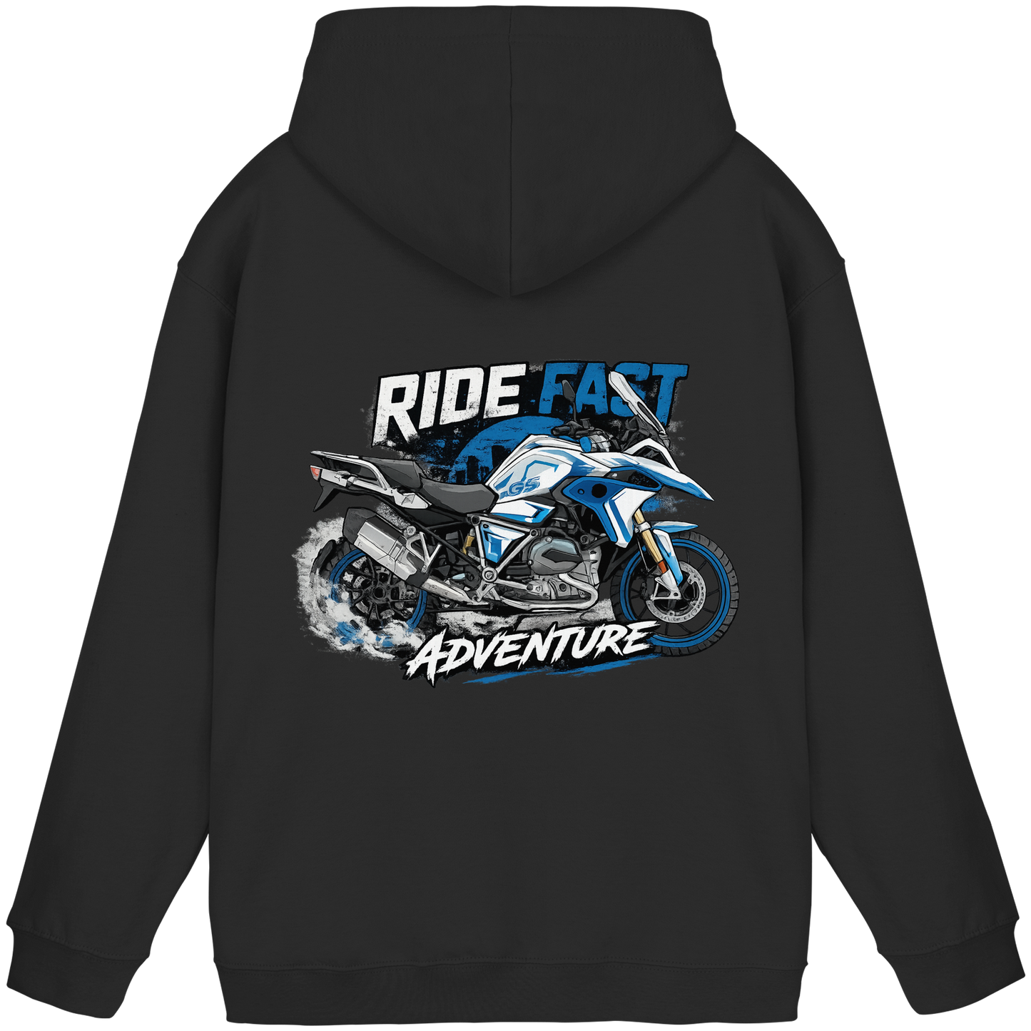 Biker Hoodie - Blue Speed | Ride Fast Kollektion