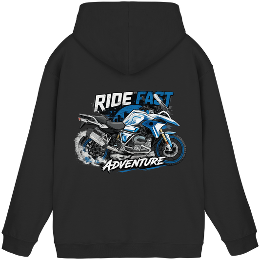 Biker Hoodie - Blue Speed | Ride Fast Collection