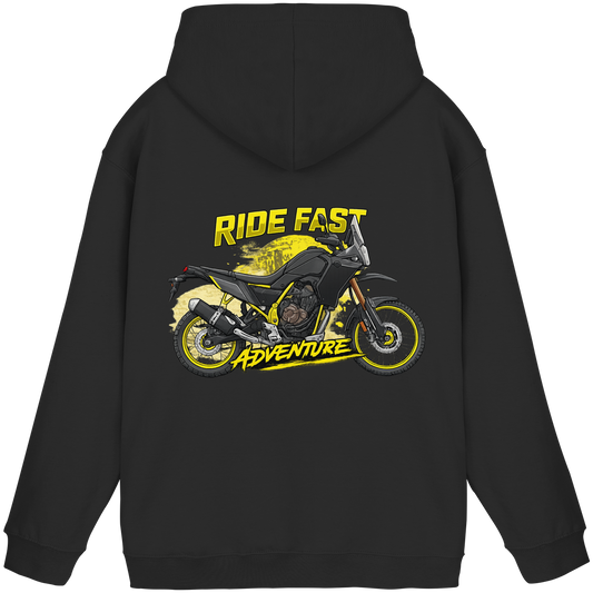 Biker Hoodie - Yellow Storm | Ride Fast Collection