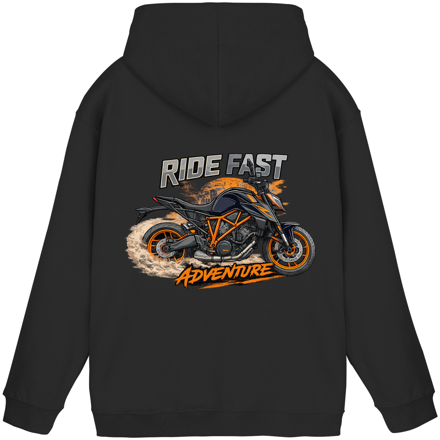 Biker Hoodie – Orange Rush | Ride Fast Kollektion