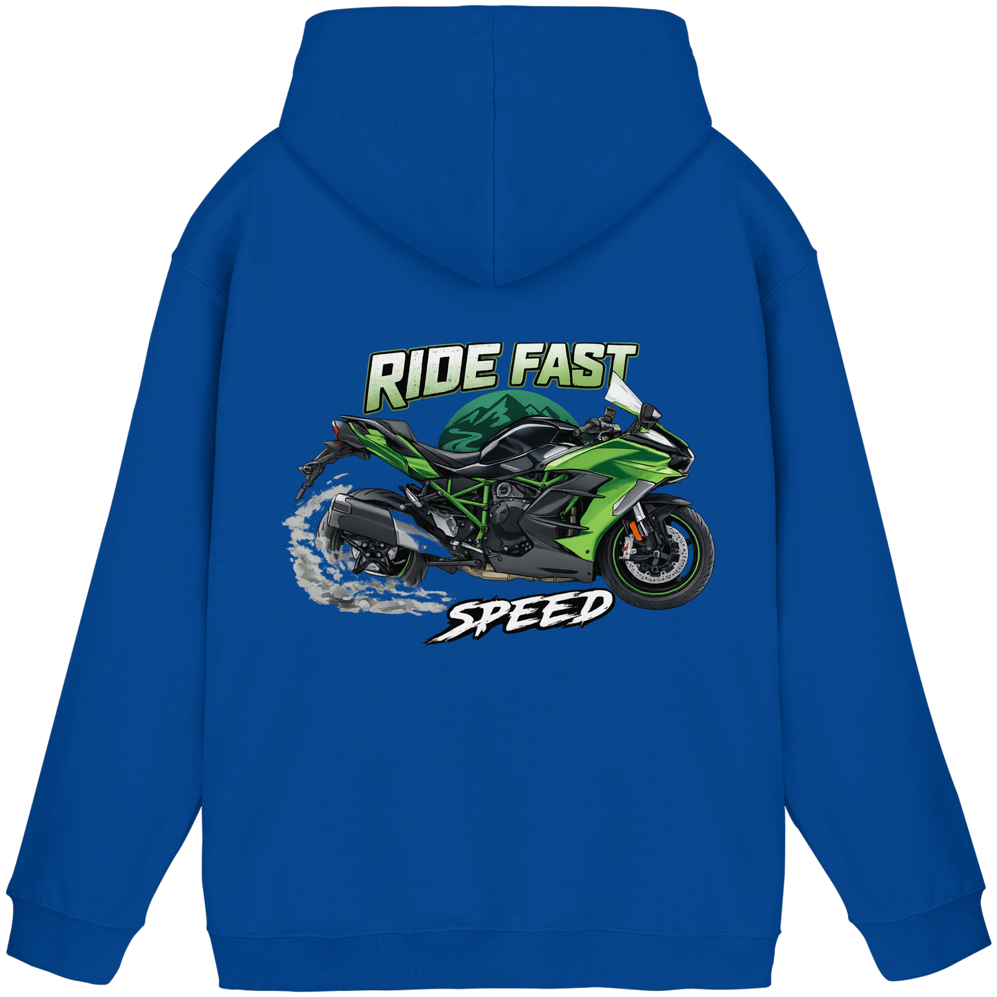 Biker Hoodie – Green Fury | Ride Fast Kollektion