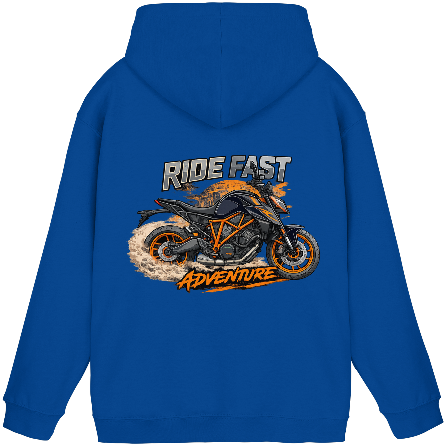 Biker Hoodie – Orange Rush | Ride Fast Kollektion