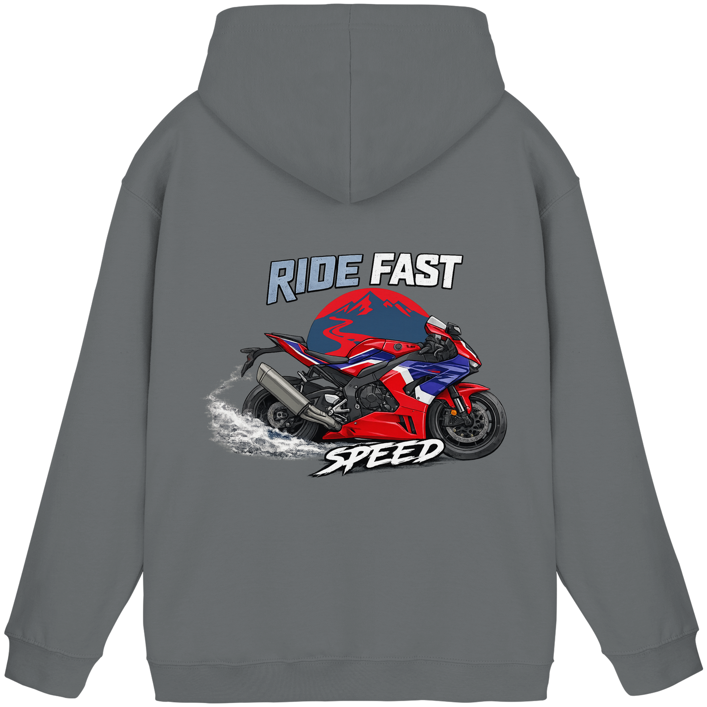 Biker Hoodie - Red Flash | Ride Fast Kollektion