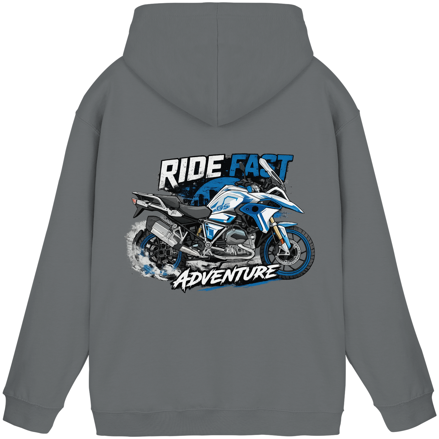 Biker Hoodie - Blue Speed | Ride Fast Kollektion